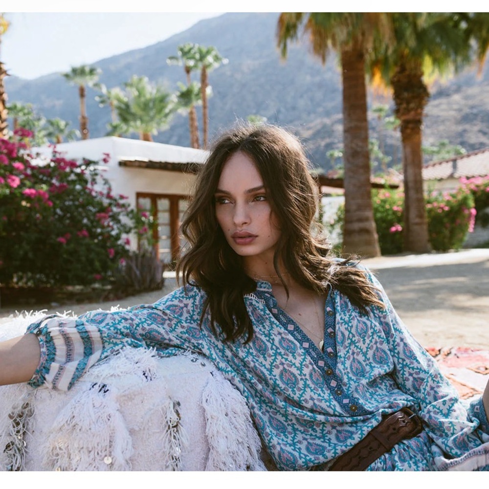 Oracle Print Boho Blouse